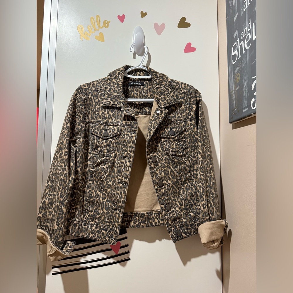 Leopard Print Denim Jacket